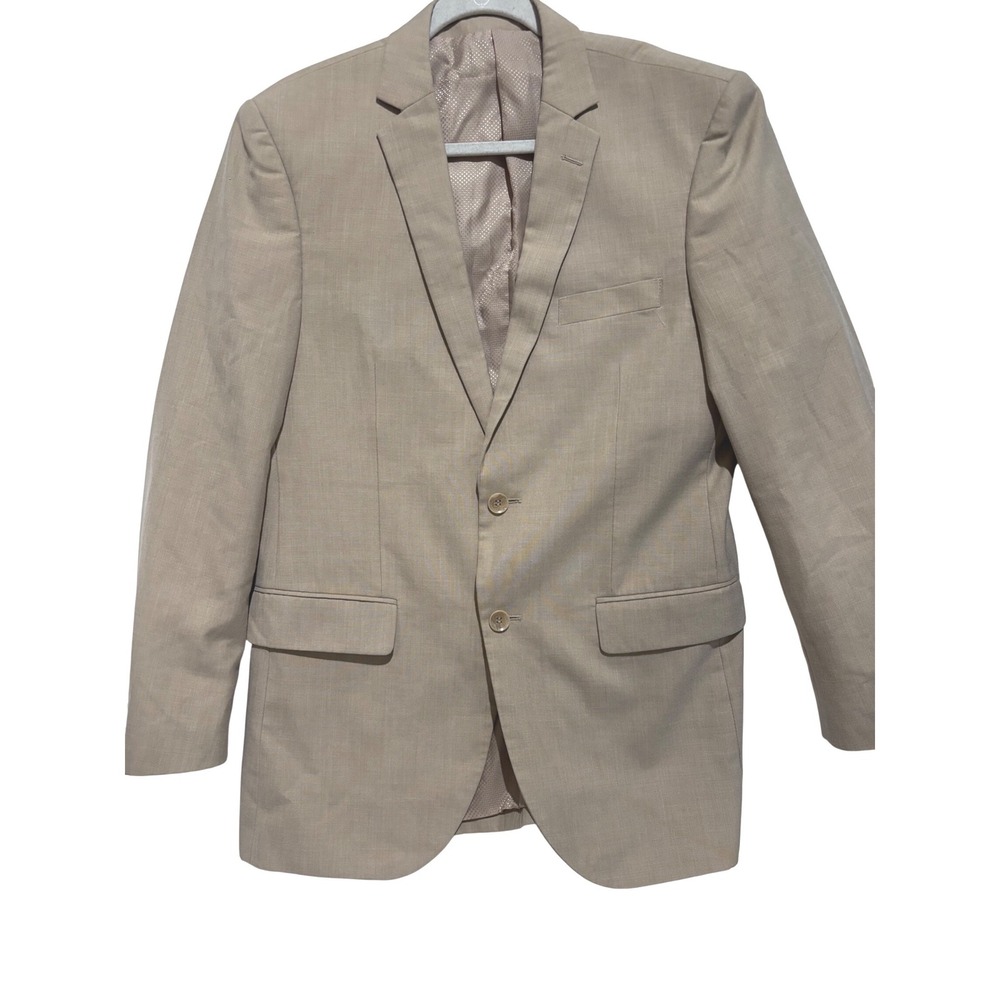 Bocaccio Uomo Mens Tan Two Button Blazer Sport Suit Jacket sz 38R preppy capsule